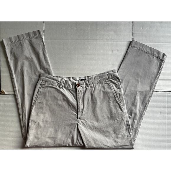 Banana Republic Straight Fit Chino Pants Men’s 32x30 Gray 100% Cotton -2 FLAW - Picture 11 of 16